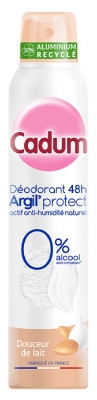 Cadum Argil'Protect Déodorant 48H Douceur de Lait Spray 200 ml