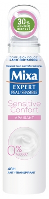 Mixa Expert Peau Sensible Sensitive Confort Anti-Transpirant Apaisant 48H Spray 150 ml