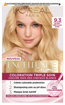 L'Oréal Paris Excellence Crème Coloration Triple Soin 192 ml - Coloration : 9.3 Blond Très Clair Doré