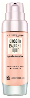 Maybelline New York Dream Radiant Liquid Fond de Teint Hydratant 30 ml - Teinte : 20 Beige Éclat