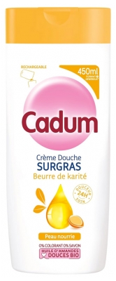 Cadum Crema Doccia Supergrassa al Burro di Karité Ricaricabile 450 ml