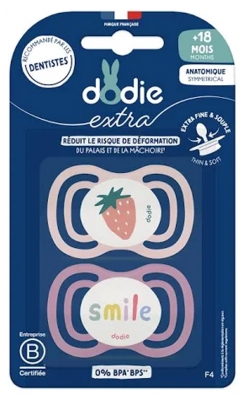 Dodie Extra 2 Sucettes Anatomiques Symmetrical + 18 Mois F5
