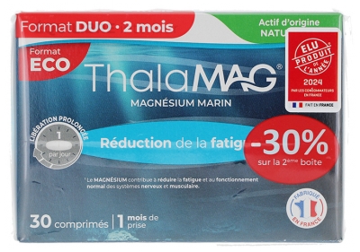 Laboratoires IPRAD Thalamag Magnésium Marin Lot de 2 x 30 Comprimés