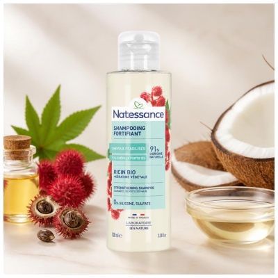 Natessance Reparierendes Stärkendes Shampoo Rizinus 100 ml