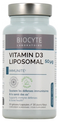 Biocyte Longevity Vitamin D3 Liposomal 50 µg 30 Gélules