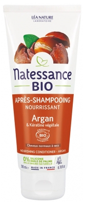 Natessance Après-Shampooing Nourrissant Argan et Kératine Végétale Bio 200 ml
