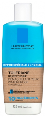 La Roche-Posay Respectissime Démaquillant Yeux Waterproof Lot de 2 x 125 ml