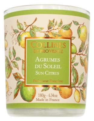 Collines de Provence Les Estivales Bougie Parfumée 180 g - Senteur : Agrumes du Soleil