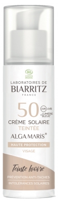 Laboratoires de Biarritz Alga Maris Crema Solare Biologica Colorata per il Viso SPF50 50 ml
