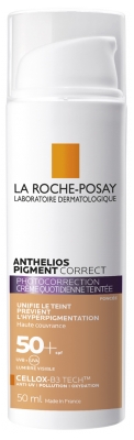 La Roche-Posay Anthelios Pigment Correct Photocorrection Crème Quotidienne Teintée Foncée SPF50+ 50 ml