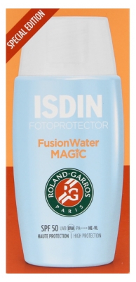 Isdin Fotoprotector Fusion Water Magic Crème Solaire SPF50 50 ml Edition Limitée Roland Garros
