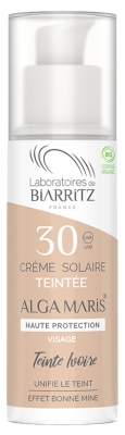 Laboratoires de Biarritz Alga Maris Crème Solaire Teintée Visage SPF30 Bio 50 ml