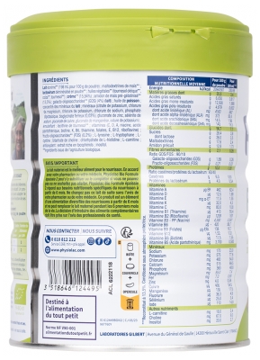 Physiolac Bio Formule Épaissie 2 6 à 12 Mois 800 g
