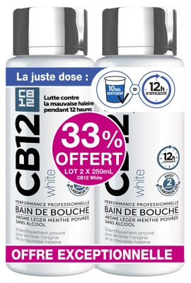 CB12 White Bain de Bouche Lot de 2 x 250 ml
