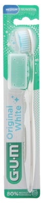GUM Original White Brosse à Dents Medium 563 - Couleur : Blanc