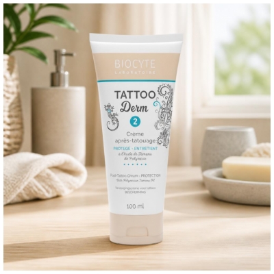 Biocyte Tatto Derm 2 Efter-Tatuering Kräm Skyddar och Vårdar 100 ml