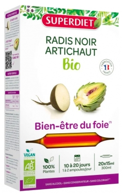 Superdiet Rábano Negro - Alcachofa Bio 20 Ampollas