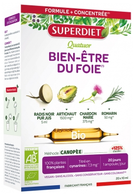 Super Diet Quatuor Ravanello Nero Carciofo Cardo Mariano Rosmarino Biologico 20 Compresse