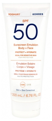Korres Yoghurt Émulsion Solaire Corps & Visage SPF50 200 ml
