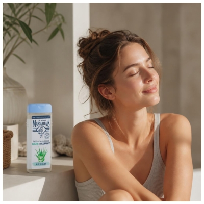 Gel de Duș Hidratant Toleranță Ridicată Aloe Vera Bio Le Petit Marseillais 400 ml