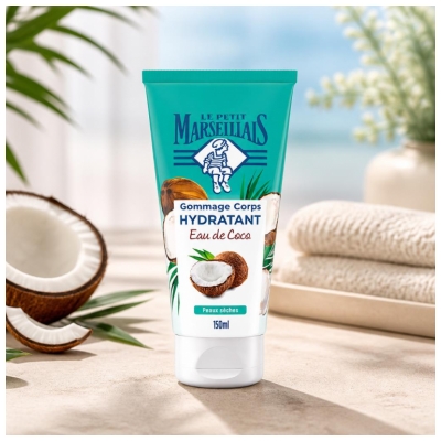 Le Petit Marseillais Nawilżający Peeling do Ciała na Bazie Wody Kokosowej 150 ml