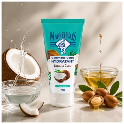 Le Petit Marseillais Nawilżający Peeling do Ciała na Bazie Wody Kokosowej 150 ml