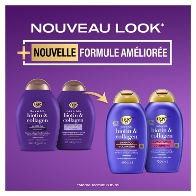 Ogx Shampoing Biotine et Collagène 385 ml