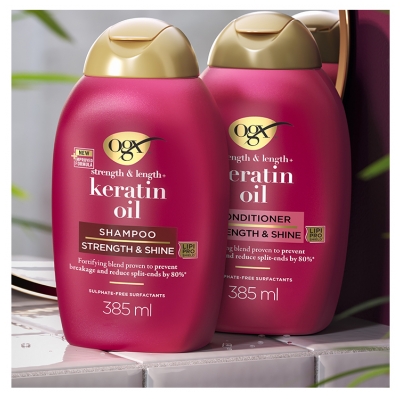 Ogx Shampoing Huile de Kératine 385 ml