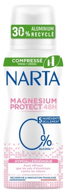 Narta Magnésium Protect Déodorant Hypoallergénique 48H Spray Compressé 100 ml
