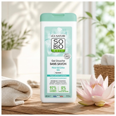 Léa Nature SO BIO étic Organic Lotus Flower Soap-Free Shower Gel 650 ml