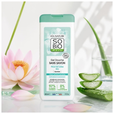 Léa Nature SO BIO étic Organic Lotus Flower Soap-Free Shower Gel 650 ml