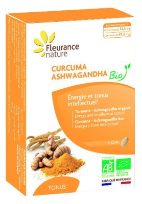 Fleurance Nature Gurkmeja Ashwagandha Ekologisk 15 Tabletter