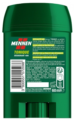 Mennen Déodorant Tonique 24H Stick Large 60 ml
