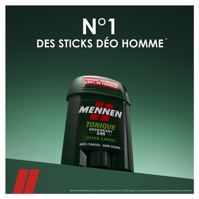 Mennen Déodorant Tonique 24H Stick Large 60 ml