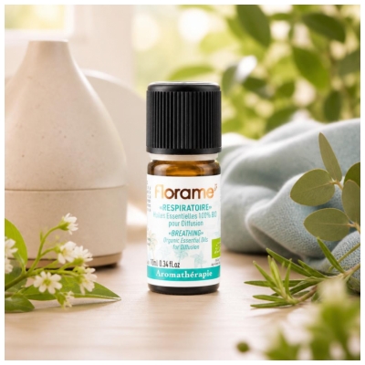 Florame Andningsvägar Eteriska Oljor för Diffusion Ekologisk 10 ml