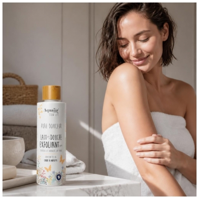 AquaTéal Pure Douceur Duschmjölk Exfolierande 200 ml