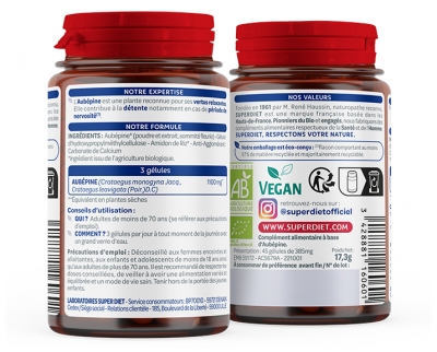 Superdiet Aubépine Bio 45 Gélules