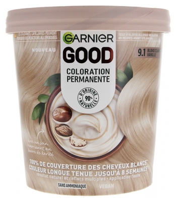 Garnier Good Coloration Permanente Sans Ammoniaque 160 ml - Coloration : 9.1 Blond Clair Vanille