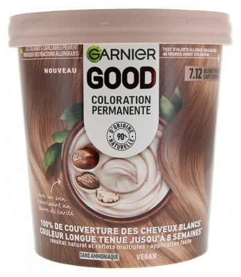 Garnier Good Coloration Permanente Sans Ammoniaque 160 ml - Coloration : 7.12 Blond Foncé Café Crème