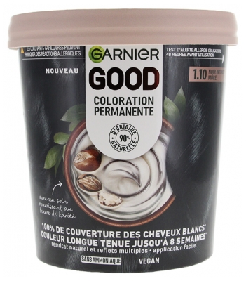Garnier Good Coloration Permanente Sans Ammoniaque 160 ml - Coloration : 1.10 Noir Intense Mûre