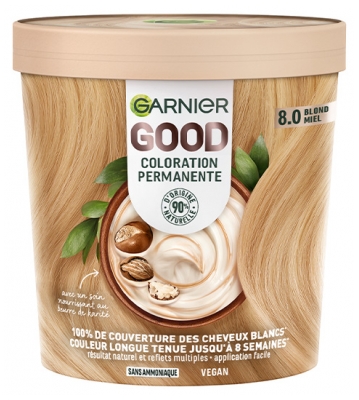 Garnier Good Coloration Permanente Sans Ammoniaque 160 ml - Coloration : 8.0 Blond Miel