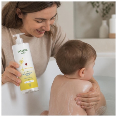 Weleda Baby Mild Vask & Shampoo med Calendula 2-i-1 Uparfumeret 400 ml