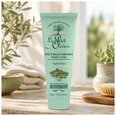 Le Petit Olivier Pasta d'Argilla Verde Purificante 300 g