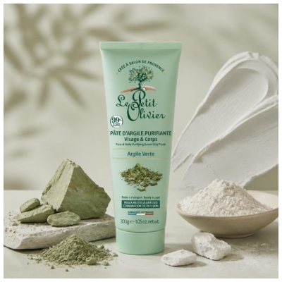 Le Petit Olivier Pasta d'Argilla Verde Purificante 300 g