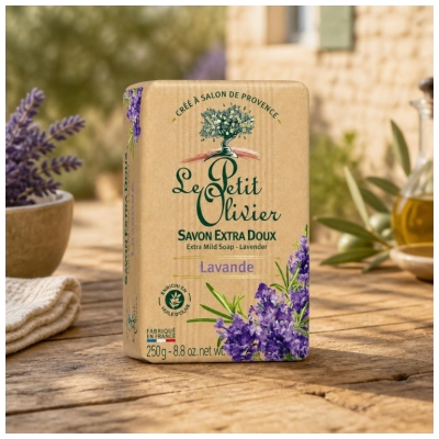 Săpun Extra Blând cu Lavandă Le Petit Olivier 250 g