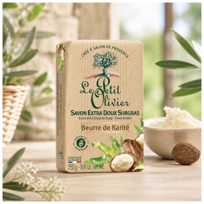 Le Petit Olivier Savon Extra Doux Surgras Beurre de Karité 250 g