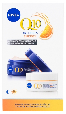 Nivea Q10 Cofanetto Routine Viso Trattamento Giorno e Trattamento Notte Energy