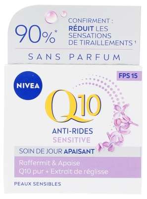 Nivea Q10 Sensitive Przeciwzmarszczkowy Łagodzący Krem na Dzień do Skóry Wrażliwej SPF15 50 ml