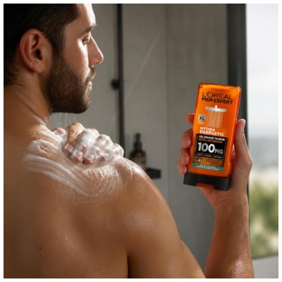 L'Oréal Paris Men Expert Hydra Energetic Gel za prhanje Taurin 300 ml