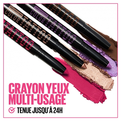 Maybelline New York Color Tattoo Stix 24H Ombre à Paupières 1,4 g - Teinte : Mat Confident